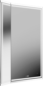 Зеркало TECNO M 65, c LED с поворотной дверцей, функцией антизапотевание и часами, белый глянцевый, ZZ