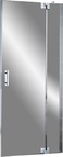 Дверь распаш. с неподв.сегмен в нишу, 900(880-910)хh2000мм, вход 589мм,(петли справа),(цв. гл.серебро,ст.6мм прозр), Filia XP ZZ