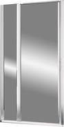Дверь распаш. с неподв.сегмен в нишу, 1200(1175-1210)хh2000мм, вход 684мм,(левая),(цв. гл.серебро,ст.8мм прозр + Clean), Pasa XP ZZ