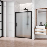 Душевая дверь в нишу Kubele DE019D2-MAT-BLMT 140 см, профиль матовый черный, ZZ