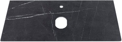 Столешница 983х489хh10мм, для тумбы 1000мм, с отверстиями для смесителя и сифона, (Granite Black Olive Light Lappato, цв.черный), La Fenice ZZ