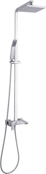 Душевой комплект Lemark Contest LM5862CW, верхний, ручной душ, см-ль с изливом для ванны, цв.хром ZZ