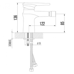 Смеситель Lemark Status LM4408C для биде, ZZ
