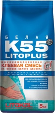 Клеевая смесь LitoPlus K55 5 кг. белый