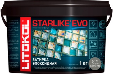 Затирка Starlike EVO GRIGIO CEMENTO S.125  1 кг. ZZ товар