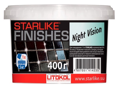 Добавка д/затир. Starlike NIGHT VISION фотолюминесц. 0,40 кг. ZZ