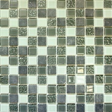 Мозаика CTB 28 (чип 2.5x2.5 мм) пепельно-серая Crystal+Stone XX|32.7x32.7
