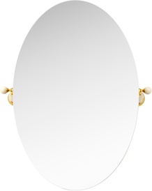 Зеркало овальное 80х61 см, с декором керамика (цв.золото),Provance ZZ
