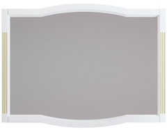 Зеркало Лаура 100, 980*900*22 мм, цвет белый с зол. патиной, крепеж в комплекте ZZ