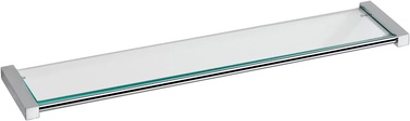 Полка стекл. с металл. креплениями 60х13 см (хром), Metric ZZ