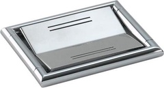 Мыльница настольная 14х12см, (цв.хром) Micra ZZ