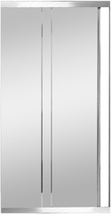 Дверь сдвижн 2-х секц д/ниши 113x121xh190см, (вход 47см),  (прав/лев), д/бок стенки/в нишу, (проф/хром, стекло прозрач StarClean) New Cee ZZ