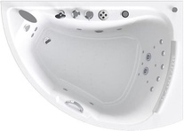 Акриловая ванна Radomir Альбена Специальный Chrome 168x120 правая с пультом| 168x120x48