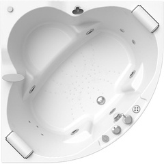 Акриловая ванна Radomir Сорренто 2 Спортивный Chrome 140x140 с пультом| 140x140x50