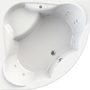 Акриловая ванна Radomir Wachter Сандра с гидромассажем и экраном, форсунки белые| 149x149x50