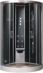 Душевая кабина DZ949F8 1000*1000 переднее стекло - прозрачное, заднее - черное,парогенератор, ароматерапия ZZ