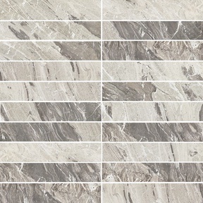 Marble grey lucido tessera 3x15 mosaico ZZ |30x30