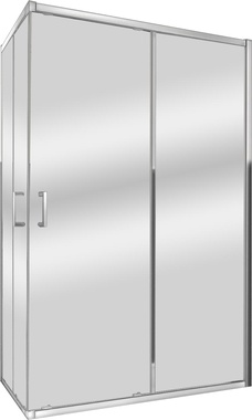 Душевое ограждение "Classicl", CL-44, 885-900x1185-1200x1850, профиль хром, стекло прозрачное, без поддона ZZ