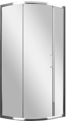 Душевое ограждение 1/4 круга, R550, 900х900хh1950мм, правая/левая, 1 сдвиж.дверь, 2 неподв.сегм.(стек.прозр. Easy Clean 6мм, профиль цв.хром), Umea ZZ