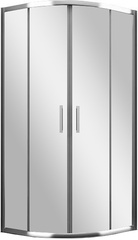 Душевое ограждение 1/4 круга, R550, 1000х1000хh1950мм, 2 сдвижн.двери, 2 неподв.сегмента, (стекло прозр. Easy Clean 6мм, профиль цв.хром), Umea ZZ