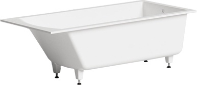 Ванна 1806x802xh600мм, встраив., литой камень S-Sense матовый цв.белый, д/к Up&Down в цвет ванны,интегрир.слив-перелив,ножки компл, Cascata Kit ZZ
