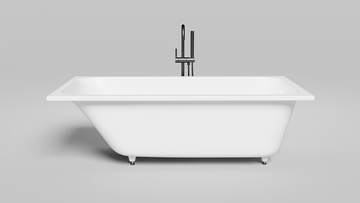 Ванна 1700х800хh600мм, встраив., литой камень S-Sense матов. цв.белый, д/к Up&Down в цвет ванны, интегрир.слив-перелив, ножки в компл, Orlanda Kit ZZ