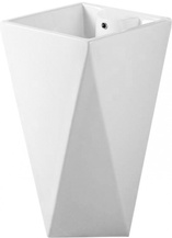 Раковина прямоугольная напольная SantiLine SL-4009, 49.5x48.5x85.5 см, цв. белый, ZZ