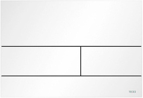 Панель смыва с двумя клавишами, для застенного модуля д/унит., д/горизонт/вертик. установки, (металл цв. белый матовый), TECEsquare ZZ