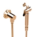 Гигиенический душ (лейка с кнопкой+шланг+держатель+шланговое подсоединение,цв.бронза/Bronze brillant) Art Deco ZZ