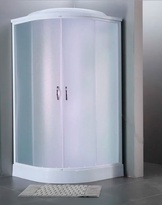 Душевая кабина закрытая, c крышейTimo Eco, 90x90x218 см, профиль белый, полотно матовое, ZZ