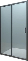Душевая дверь 110 см раздвижная, стекло-прозрачное, профиль-черный, Easy Clean ZZ