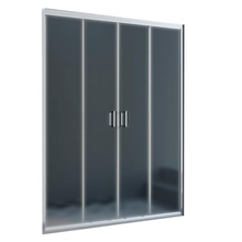Душевая дверь 200х185 см, раздвижная, профиль-хром, стекло-прозрачное 6 мм, ZZ