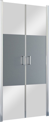 Душевая дверь 90х195 см, распашная, профиль-хром, стекло-Frost line 6 мм, ZZ