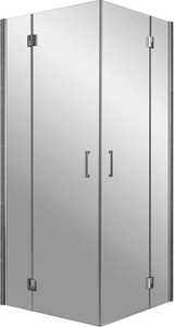 Душевое ограждение AFA-Lux 90x900x199.5 см, двери распашные, профиль хром глянец, стекло прозрачное / QuickNano, БЕЗ поддона ZZ