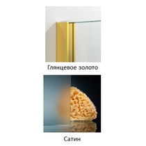 Душевая перегородка EAF NOVO 116, неподвижная, 116x190 см, профиль золото глянцевое, стекло сатин с поркытием BriteGuard, ZZ