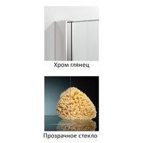 Душевая перегородка универсальная, неподвижная, 106-108x1995 см, профиль хром глянец, стекло прозрачное ZZ