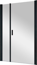Дверь в нишу EP-2F NOVO, 168-173x189 см, распашная, ПРАВОЕ исполн, профиль черный, стекло  прозрачное, ZZ