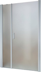 Дверь в нишу EP-F-2, 1020-1070x1890 мм, ПРАВАЯ,  распашная с неподвижным элементом, матовый хром, стекло сатин ZZ