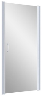 Дверь в нишу EP, 90*190 см, универсальное, профиль хром глянцевый, стекло прозрачное с узором "Artdeco2" ZZ товар