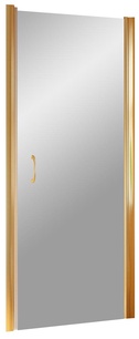 Дверь в душевой проем ЕР LUX 80 09 01 правая профиль золото стекло прозрачное, ZZ товар