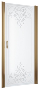 Дверь в нишу EP, 85x190 см, универсальное, профиль бронза, рисунок прозрачный стекло матовое, ZZ товар