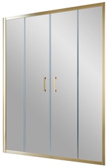 Дверь в нишу Z2P, 180*190 см, двухстворчатая раздвижная, профиль золото, стекло прозрачное ZZ