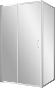 Душевое ограждение ZP+ZPV NOVO 120*90*1900 мм, профиль хром матовый, стекло прозрачное, БЕЗ поддона ZZ