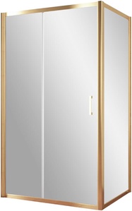 Душевое ограждение ZP+ZPV, 120x80x1900 мм, профиль золото, стекло прозрачное, БЕЗ поддона ZZ