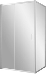 Душевое ограждение ZP+ZPV, 120*90*1900 мм, профиль матовый хром, стекло сатин, БЕЗ поддона с покрытие BriteGuard, ZZ