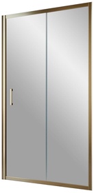 Дверь в нишу ZP, 130*190 см, двухстворчатая раздвижная, профиль бронза, стекло прозрачное ZZ