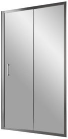 Дверь в нишу ZP (knob), 120x190 см, двухсекционная раздвижная, профиль хром глянцевый, стекло сатин ZZ