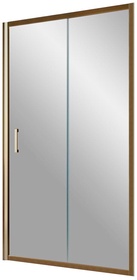 Дверь в нишу ZP, 150x190 см, двухсекционная раздвижная, профиль бронза, стекло шиншилла QuickNano ZZ