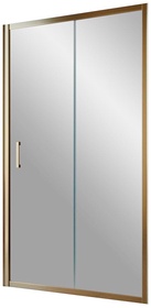 Дверь в нишу ZP, 110*190 см, двухстворчатая раздвижная, профиль бронза, стекло шиншилла ZZ