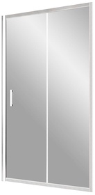 Дверь в нишу ZP, 120x190 см, двухстворчатая раздвижная, профиль белый, стекло сатин с покрытием BriteGuard  ZZ